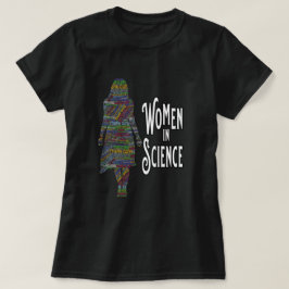 Frauen in der Wissenschaft Silhouette Wortschatz T-Shirt