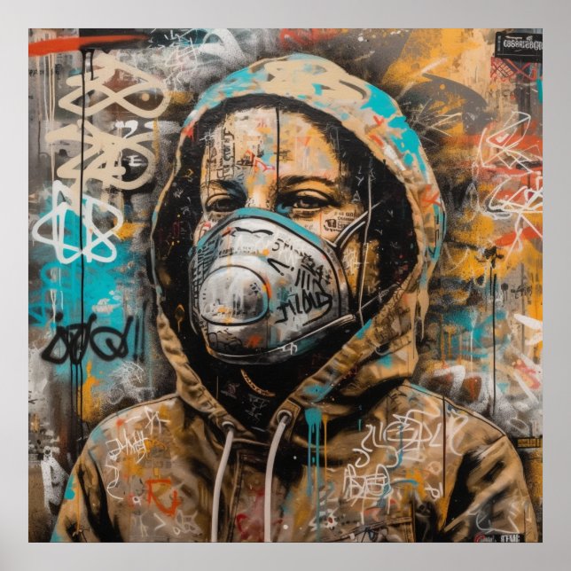 Frauen in einem Graffiti Art Poster (Vorne)