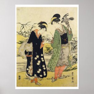 Frauen in Falkenverkleidung Poster