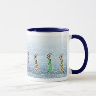 Frauen in farbenfrohen Stoffen - Tasse