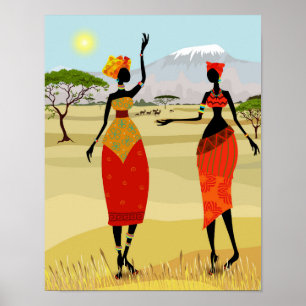 Frauen in Kenia Poster