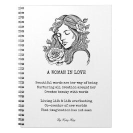 Frauen in Liebe Anführungszeitschrift Rose Notizbu Notizblock