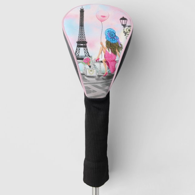 Frauen in Paris Golf Head Cover mit Eiffelturm Golf Headcover (Vorderseite)