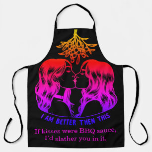 Frauen in schicken Schürze am Grill