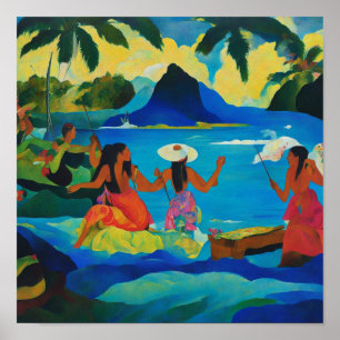 Frauen in Tahiti Poster