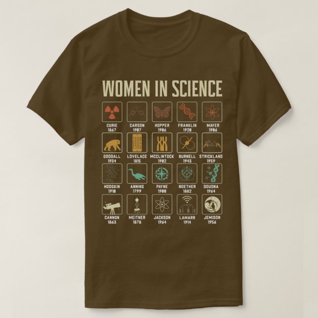 Frauen in Wissenschaftsdesign Biologie Chemie T-Shirt (Design vorne)
