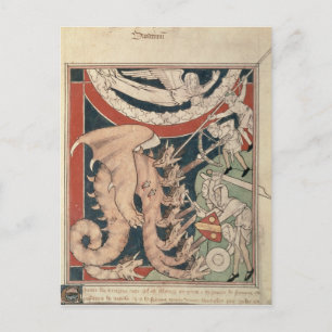 Frauen in Wolke über fünf Männer kämpfen Postkarte