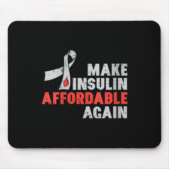 Frauen Insulintherapie Diabetes Awareness Blood Gl Mousepad (Vorne)