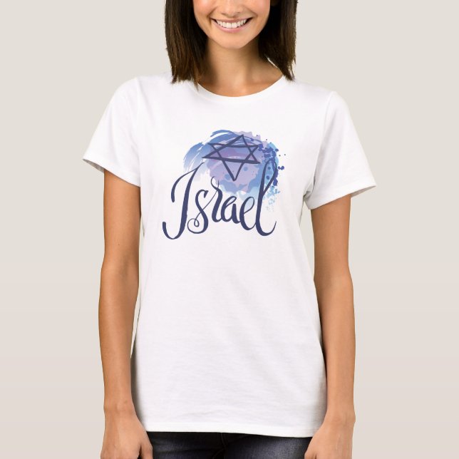FRAUEN, Israel Paint Dropdown-Design T-Shirt (Vorderseite)