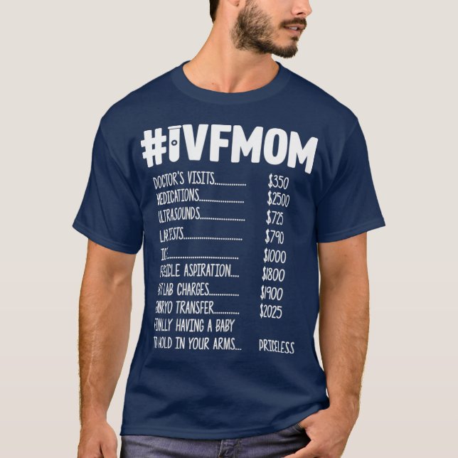 Frauen IVF Geschenkgutscheine Mama Preis Überweisu T-Shirt (Vorderseite)