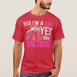 Frauen Ja, ich bin ein Mädchen Ja ich fahre Trakto T-Shirt