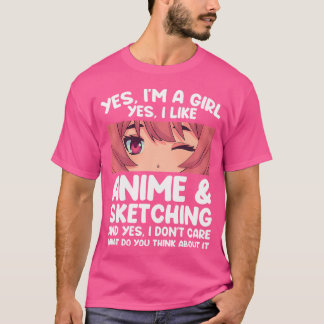 Frauen Ja, ich bin ein Mädchen Ja, ich mag Anime-S T-Shirt