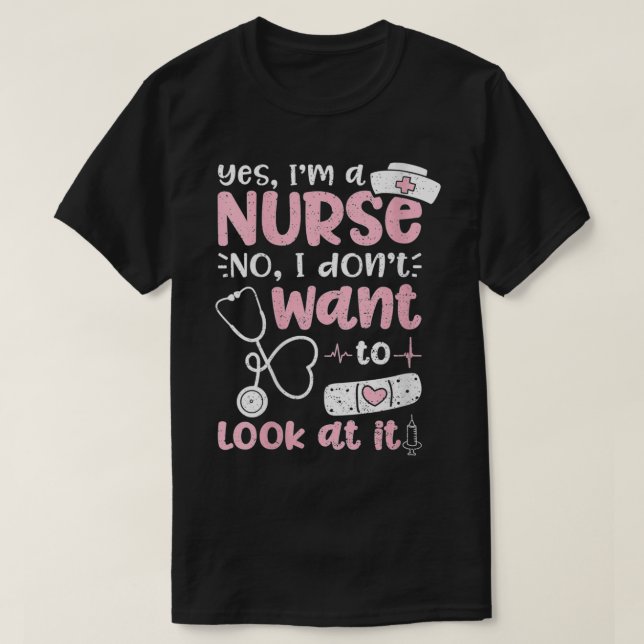 Frauen Ja, ich bin Krankenschwester, ich Woll nich T-Shirt (Design vorne)