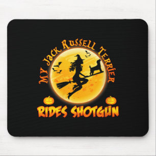 Frauen Jack Russell Terrier fährt Shot Hund Mousepad