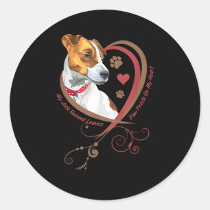 Frauen Jack Russell Terrier Shirt Parson Russell T Runder Aufkleber
