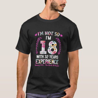 Frauen Januar Mädchen 1972 50 Geburtstag 50 Jahre  T-Shirt