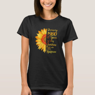 Frauen Januar Mädchen 1980 43. Geburtstag 43 Jahre T-Shirt