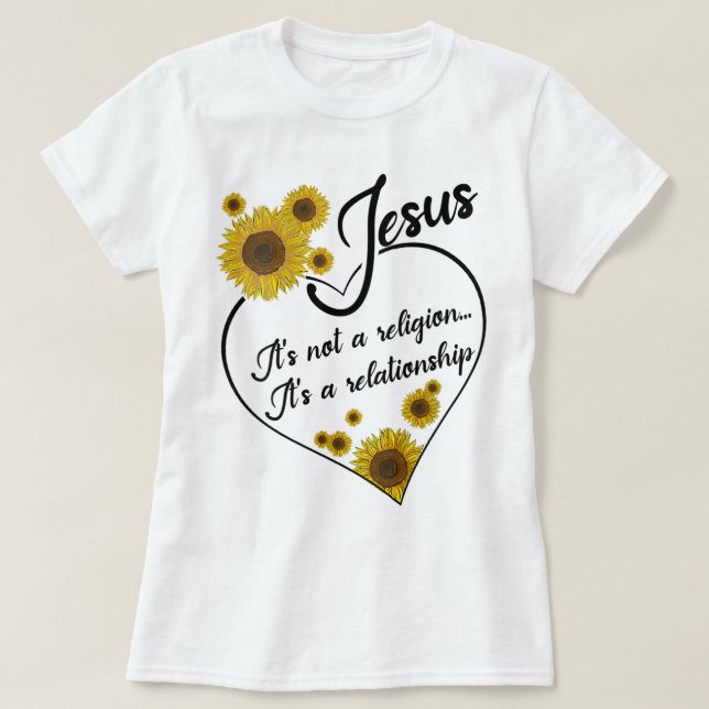 Frauen Jesus ist nicht eine Religion, sondern eine T-Shirt (Design vorne)