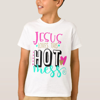 Frauen Jesus Lieben dieses heiße Durcheinander T-Shirt