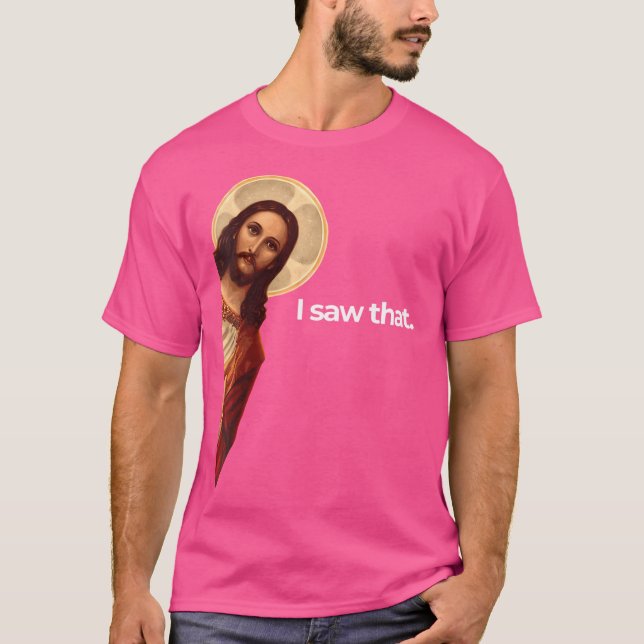 Frauen Jesus pinkeln sah ich, dass lustig Christli T-Shirt (Vorderseite)