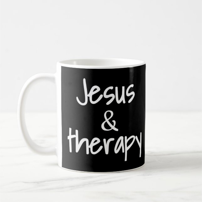 Frauen Jesus und Therapie Christlicher Spaß für Ch Kaffeetasse (Links)