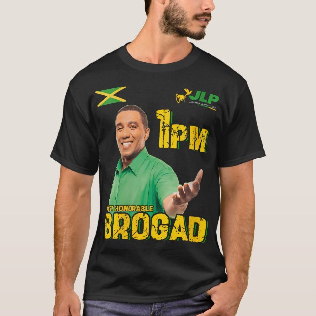 Frauen Jlp 1PM Brogad Jamaica Labour Party T-Shirt (Vorderseite)