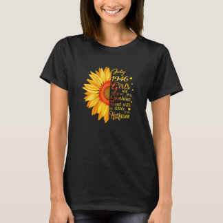 Frauen Juli Mädchen 1946 76 Jahre alt 76. Geburtst T-Shirt