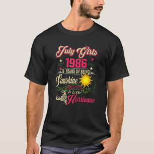 Frauen Juli Mädchen 1986 Geburtstag 36 Jahre alt M T-Shirt