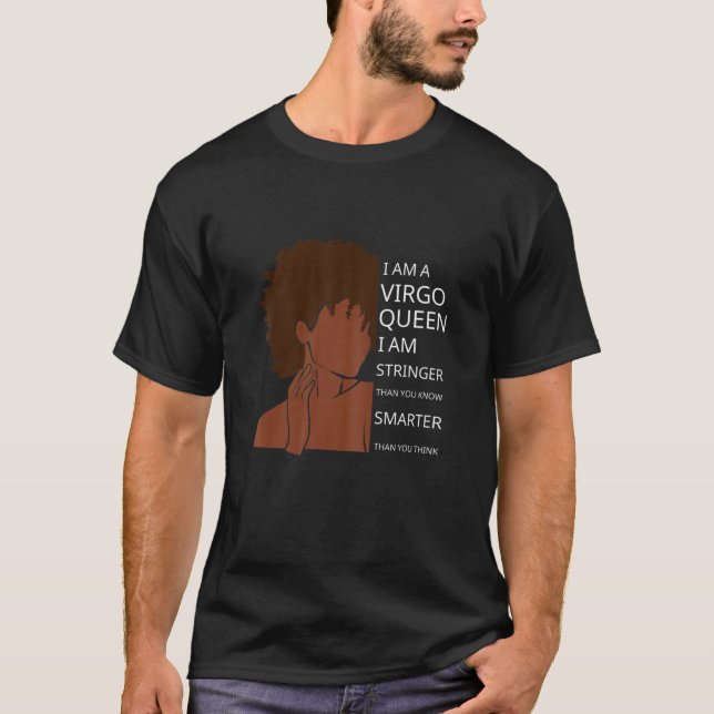 Frauen Jungfrau Königin Ich bin ein stärkeres Gebu T-Shirt (Vorderseite)