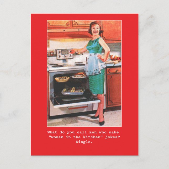 Frauen "Just for fun" Männerjokarte Postkarte (Vorderseite)