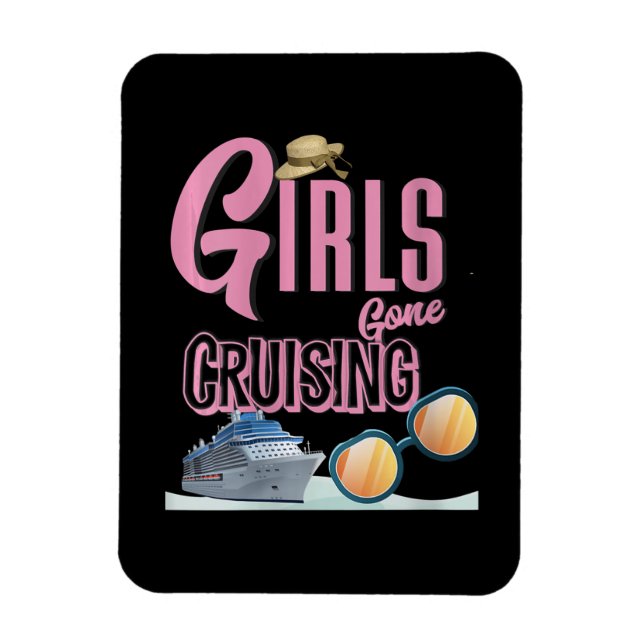 Frauen Jute Hat Girls Gone Cruising Magnet (Vertikal)