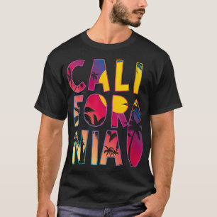 Frauen Kalifornien Surfen Vintag Retro Surf Sommer T-Shirt