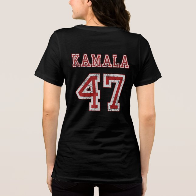 Frauen Kamala Harris für Präsident Harris 47 Tri-Blend Shirt (Rückseite)