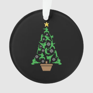 Frauen Kampfsport - Mädchen Karate Weihnachtsbaum Ornament