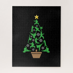 Frauen Kampfsport - Mädchen Karate Weihnachtsbaum Puzzle