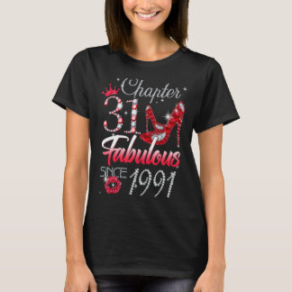 Frauen Kapitel 31 Fabelhaft Seit 1991 31. Birthda T-Shirt