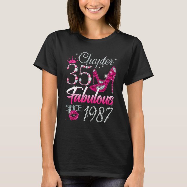 Frauen Kapitel 35 Fabelhaft Seit 1987 35. Birthda T-Shirt (Vorderseite)