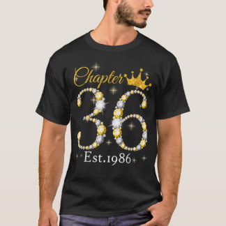 Frauen Kapitel 36 EST 1986 36 Jahre alt 36. Geburt T-Shirt