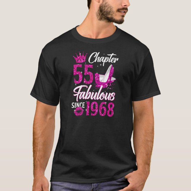 Frauen Kapitel 55 Fabelhaft Seit 1968 55. Geburtst T-Shirt (Vorderseite)