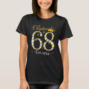 Frauen Kapitel 68 Est 1954 68 Jahre alt 68. Geburt T-Shirt