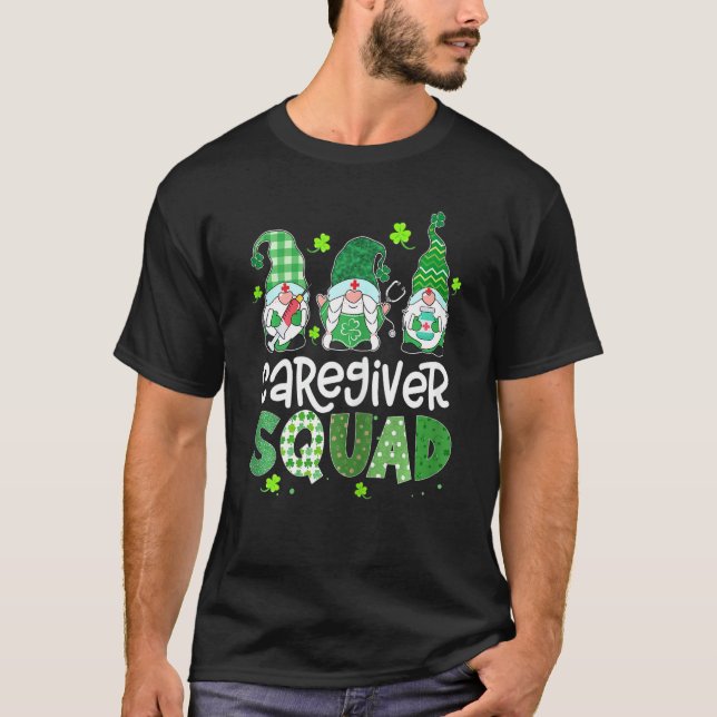 Frauen Karriere Squad Gnomies St Patricks Day Nur T-Shirt (Vorderseite)