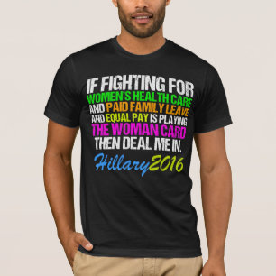 Frauen-Karteprohillary-Zitat T-Shirt