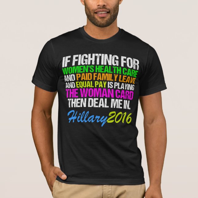 Frauen-Karteprohillary-Zitat T-Shirt (Vorderseite)