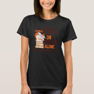 Frauen Katze Buch Lesen T-Shirt