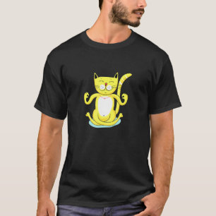 Frauen Katze Internationaler Tag des Yoga Katze Yo T-Shirt