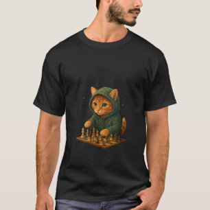 Frauen Katze Schach Lustiges Strategiespiel Katzen T-Shirt