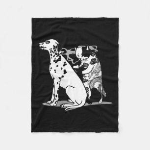 Frauen Katze und Hund Tattoo Funny Tattoo Liebhabe Fleecedecke