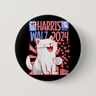 Frauen Katzen Frauen für Kamala Harris Wz 2024 sag Button