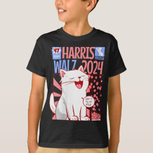 Frauen Katzen Frauen für Kamala Harris Wz 2024 sag T-Shirt