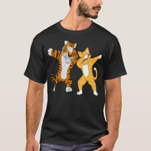 Frauen Katzen Spiegelung Tiger Freunde Niedlich T-Shirt